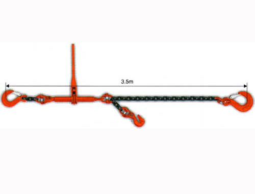 Lashing chains with ratchet